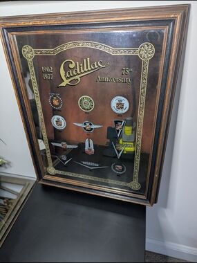 Cadillac 75th Anniversary Framed Emblem Display